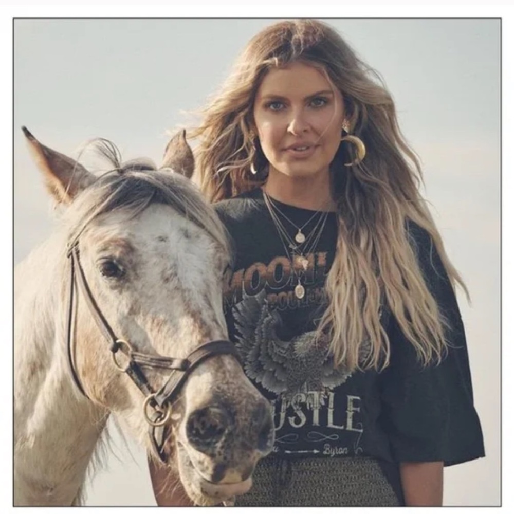 Spell and the gypsy collective black Cult tee dress L